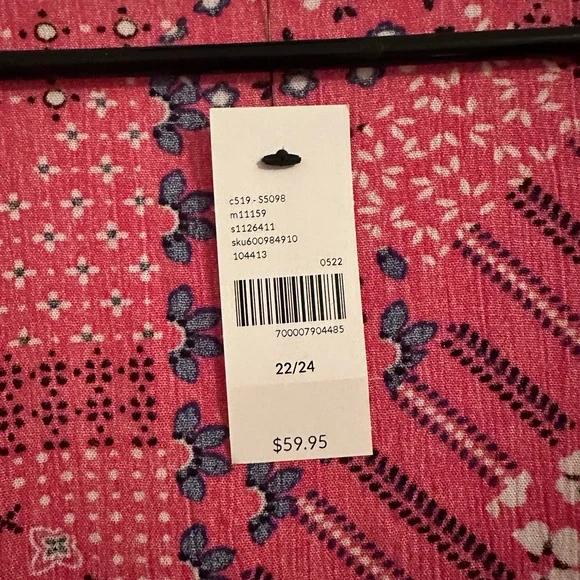 Lane Bryant Size 22/24 Open front with waist tie kimono / duster nwt - Picture 4 of 6